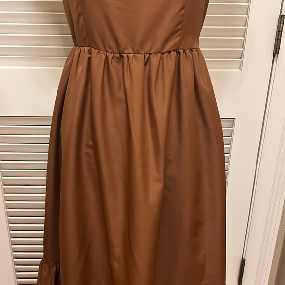 Sold on mercari. SHEIN Tiered Ruffled Midi Dress in Brown, Size Small, EUC - Picture 5 of 17